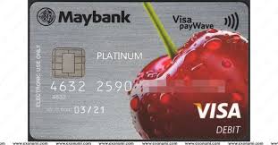 Maybank debit card visa is offered to those having savings, current or imteen accounts. Malaysia Maybank Visa Platinum Debit Paywave 2013
