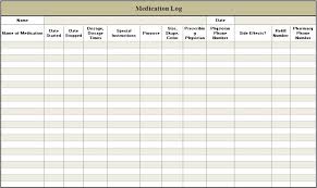 daily medication log template printable medication log