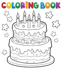 It was easy to apply and very fast shipping. Coloring Book Cake With 5 Candles Vector Illustration C Clairev 8762793 Stockfresh