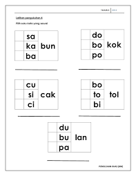 Cantumkan suku kata di bawah menjadi perkataan. Lembaran Kerja Kem11 Kv Kvk Kindergarten Reading Worksheets Preschool Writing Kids Story Books