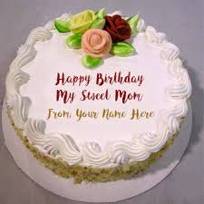 The photo birthday cake frames are completed. Mom Birthday Wishes Online Name Cake Pictures Edit Free My Name Pix Cards