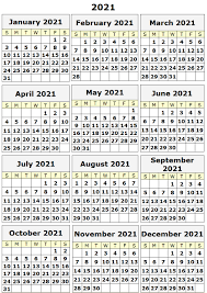 This template is available as editable word / pdf / jpg document. 2021 Yearly Printable Calendar One Page 12 Month Calendar On One Page