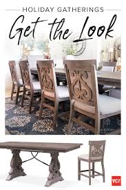 Intricate Detailing Rustic And Grand The Charthouse Dining Room Set Magnificently Sets A Welcom Rectangular Dining Table Dining Room Decor Dining Room Design