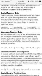 handwriting without tears letter order teaching