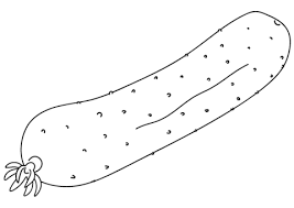 Free cucumber black and white print. Pin On Printables