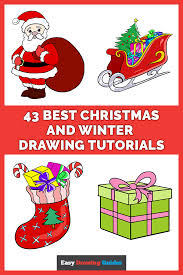 How to draw a cartoon boy in a winter hat with simple shapes, letters, and numbers 43 Christmas And Winter Drawing Ideas Easy Drawing Tutorials