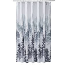 A sheer window lets light in, maintains privacy, and allows airflow. The Big One Forest Shower Curtain