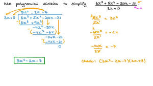 If there is not a term for every exponent, insert one with a value of. Lesson Polynomial Long Division Without Remainder Nagwa