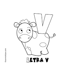 Letra V Para Colorear