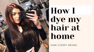 Schwarzkopf simply color hair color, 4.68 chocolate cherry. How I Dye My Hair At Home Dark Cherry Brown Chloe Zadori Youtube