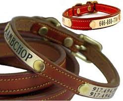 personalized leather dog collars leads bi lekli k