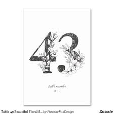 Table 43 Beautiful Floral Sketched Wreath Wedding Table Number Zazzle Com Wedding Table Numbers Wedding Table Number Card Holders