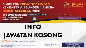 Jawatan kosong terkini kementerian sumber manusia 2020. Employment Insurance System On Twitter Karnival Penjana Kerjaya Kementerian Sumber Manusia Negeri Sembilan 2020 Tinggal Lagi 2 Hari Karnival Penjana Kerjaya Kementerian Sumber Manusia Negeri Sembilan 2020 Bakal Berlangsung Pada 20 September