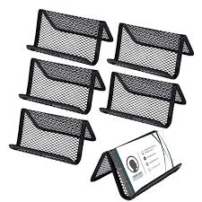 Great savings & free delivery / collection on many items. Metal Mesh Business Card Holder Office Desk Desktop Business Card Display Name Card Collection Organizer Multipurpose Stickers Notes Smart Phone Stand 6 Pack Black Buy Online In Dominica At Dominica Desertcart Com Productid