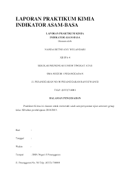 8 video percobaan kimia yang bikin takjub. Contoh Laporan Praktikum Kimia Asam Basa Kelas 11 Nusagates