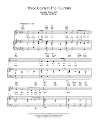Frank Sinatra Three Coins In The Fountain Sheet Music Notes Chords Score Download Printable Pdf Sheet Music Notes Sheet Music Frank Sinatra