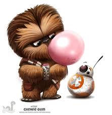 Cute Art By Piper Thibodeau Piperdraws On Instagram Daily Painting Series No 1701 Chewie Gum Starwars P Star Wars Art Star Wars Fan Art Daily Painting