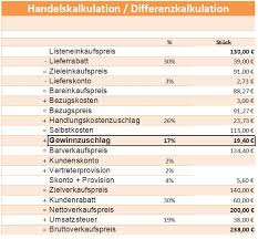 Eine genaue analyse von sachkosten kann sich loh. Differenzkalkulation Schema Gewinn Verlust Berechnen Vorlage Beispiel