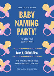 This is an adorable naming ceremony invitation for baby naming and the highlighters are superb and the background goes well with the theme. Make Naming Ceremony Invitation Cards Online For Free Fotojet