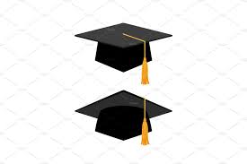 Graduation Cap On White Background White Background Graduation Cap Flat Vector Illustration