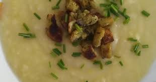 Crema de maíz con picatostes