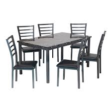 Mubeko te brinda todas las ventajas y garantías de comprar muebles pero con la posibilidad de hacerlo en pocos clicks. Juego De Comedor Moderno Negro 6 Puestos Ferrisariato