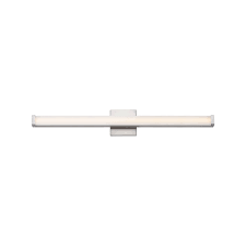 Crafted from a slim metal mount and circular backplate, this piece features two streamlined holders with clear glass cone shades that lend it a sleek, modern look. Spec Vanity 36 Bath Bath Maxim Lighting