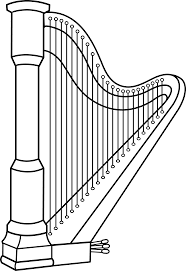 Old ancient musical instrument wood harp with many strings. Pin On Clip Art