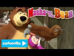 мультфильм маша и медведь первый раз в первый класс Masha And The Bear Hanging A Picture Cartoonito Youtube Masha And The Bear Bear Songs Bear