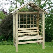 The tatton corner arbour seats compliment any garden perfectly. Casandra Arbour Seat Sheltered Wooden Bench