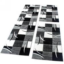 Teppiche designer karo teppich skandinavisch schwarz weiss. Laufer Set Schwarz Weiss Karo Teppichcenter24