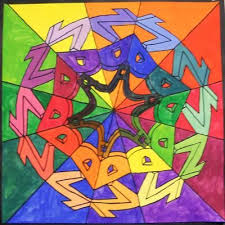 Graffiti Color Wheels Students Explored Typography To Create These Unique Color Wheels Primary Secondary Elements Of Art Color Art Classroom Art Lessons