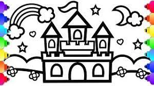 Princess castle coloring pages are a fun way for kids of all ages to develop creativity, focus, motor skills and color recognition. Glitter Castle Drawing And Coloring Princess Castle Coloring Page Easy Step By Step Youtube