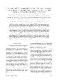 Centre for advancement & continuing education. Pdf Laboratory Acute Flaccid Paralysis Surveillance In Malaysia A Decade Of Commitment To The Who Global Polio Eradication Initiative M Sinniah Academia Edu