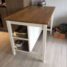 Maybe you would like to learn more about one of these? Ikea Kitchen Island Counter Oak Furniture Home Living Furniture Tables Sets On Carousell