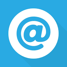 На значок вектора. Электронная почта или символ почты на синем фоне. Векторная иллюстрация Eps 10 | Премиум векторы