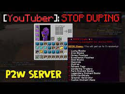 Just let the people dupe whatever they want. Crashing A Pay To Win Server Without Duping Stellarmc Litetube