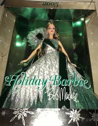 Barbie Doll 2005 Bob Mackie Holiday Barbie Hunter Green Emerald Dress Nib 27084271249 Ebay Holiday Barbie Barbie Emerald Dresses