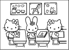 Gambar hello kitty hitam putih untuk di warnai free colouring pages. 25 Gambar Hello Kitty Lucu Dan Sketsa Broonet