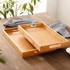 18.25'' w x 18.25'' l x 2.25'' h; 2021 Large Bamboo Wooden Serving Tray Set With Handles Ottoman Food Breakfast Tray For Coffee Table Buy Bamboo Wooden Serving Tray With Handles Bamboo Serving Platter Bamboo Serving Tray Set Product On Alibaba Com