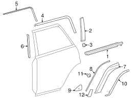 Exterior Trim Rear Door For 2010 Toyota 4runner Toyota Parts Center