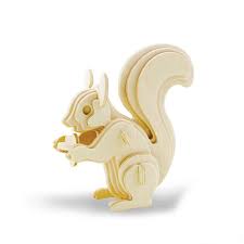 Squirrel 3d Wooden Puzzle 20 Wood Pieces Wooden Puzzles 3d Wood Puzzles Wood Toys