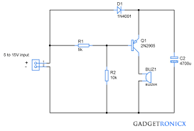Power Failure Alarm Circuit Without Individual Power Supply Gadgetronicx Power Failure Circuit Design Circuit