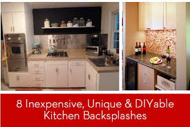 Eye Candy 8 Inexpensive Unique And Diyable Backsplash Ideas Diy Kitchen Backsplash Inexpensive Backsplash Ideas Creative Kitchen Backsplash