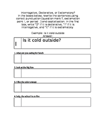 Sentence structure imperative and exclamatory sentences. Declarative And Interrogative Sentences Worksheet Tpt