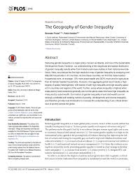 Pdf The Geography Of Gender Inequality