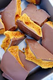 Chocolate Honeycomb Also Known As Cinder Toffee Candy Chocolate Candyrecipes Recipe Simplerecipes Food Candy Recipes Homemade Desserts Honeycomb Recipe