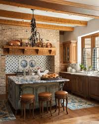Beautiful And Wow That Blue And White Granite Maybe On The Island And Blue And White French Country Decorating Kitchen Country Kitchen Decor Tuscan Kitchen