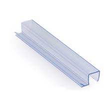 Related shower door sweeps / seals for 1/4 thick glass: Sg206 Clear Poly U Channel With Strike Jamb Side Seal Fits 6mm To 12mm Glass Walker Hardware