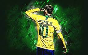 Neymar jr barcelona brazil ❤ 4k hd desktop wallpaper for 4k. Download Wallpapers Neymar Brazil National Football Team Number 10 Striker Creative Green Background Brazilian Soccer Player Football Star Brazil For Desktop Free Pictures For Desktop Free